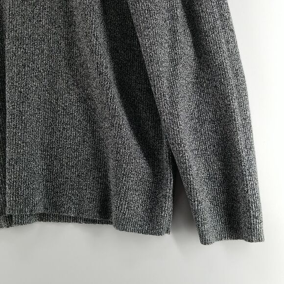 Karen Scott Sweater Women's Size 3X Knit Long Sleeve Grey Black 100% Cotton - Picture 3 of 8